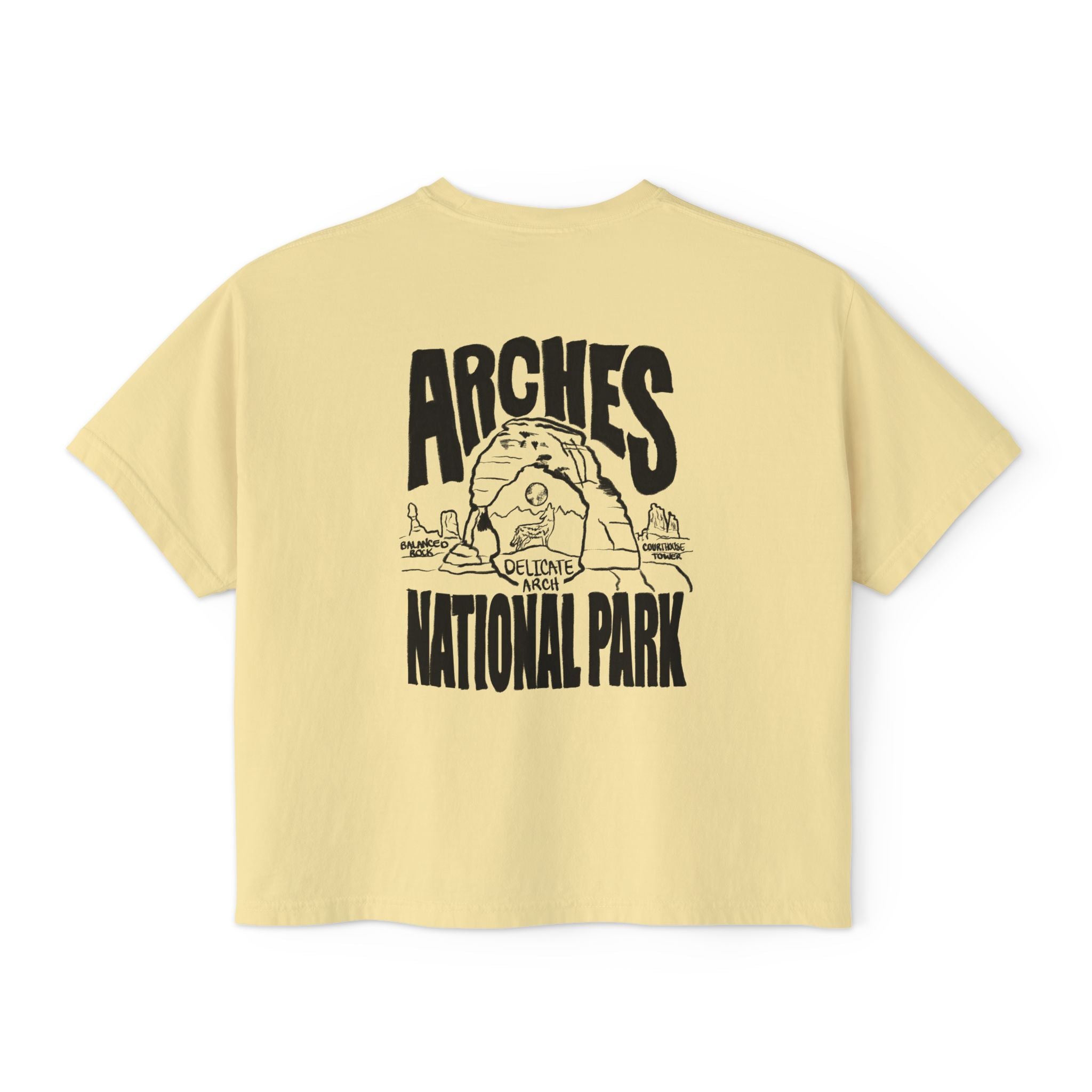 National Park Boxy Tee - Delicate Arch Design for Women