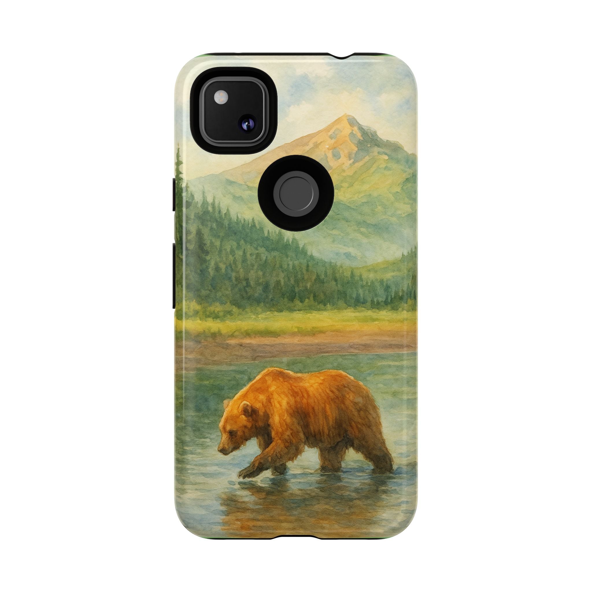 Scenic Bear Phone Case with, Tough & Protective Shell, Nature Lover Gift, Wildlife Art, Outdoor Adventure Accessory