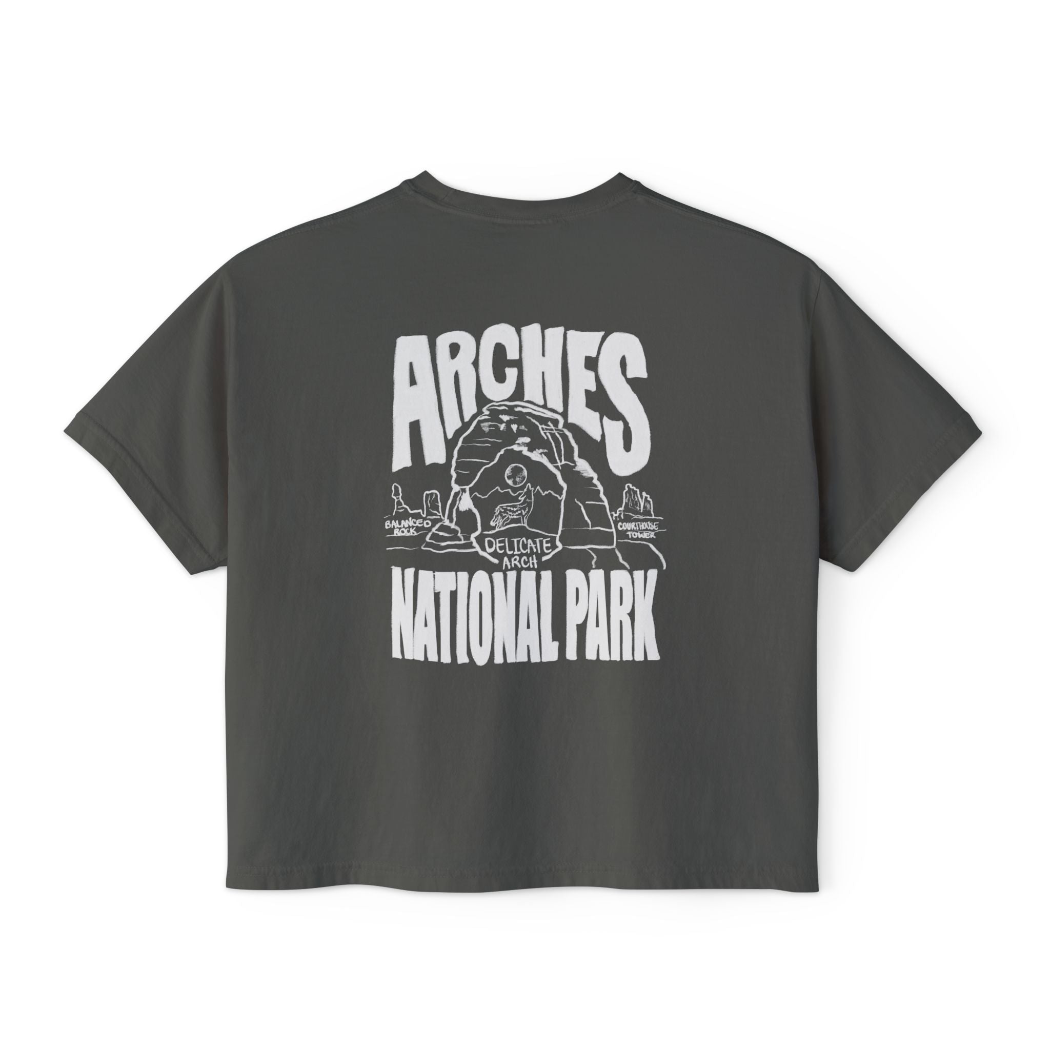 National Park Boxy Tee - Delicate Arch Design for Women