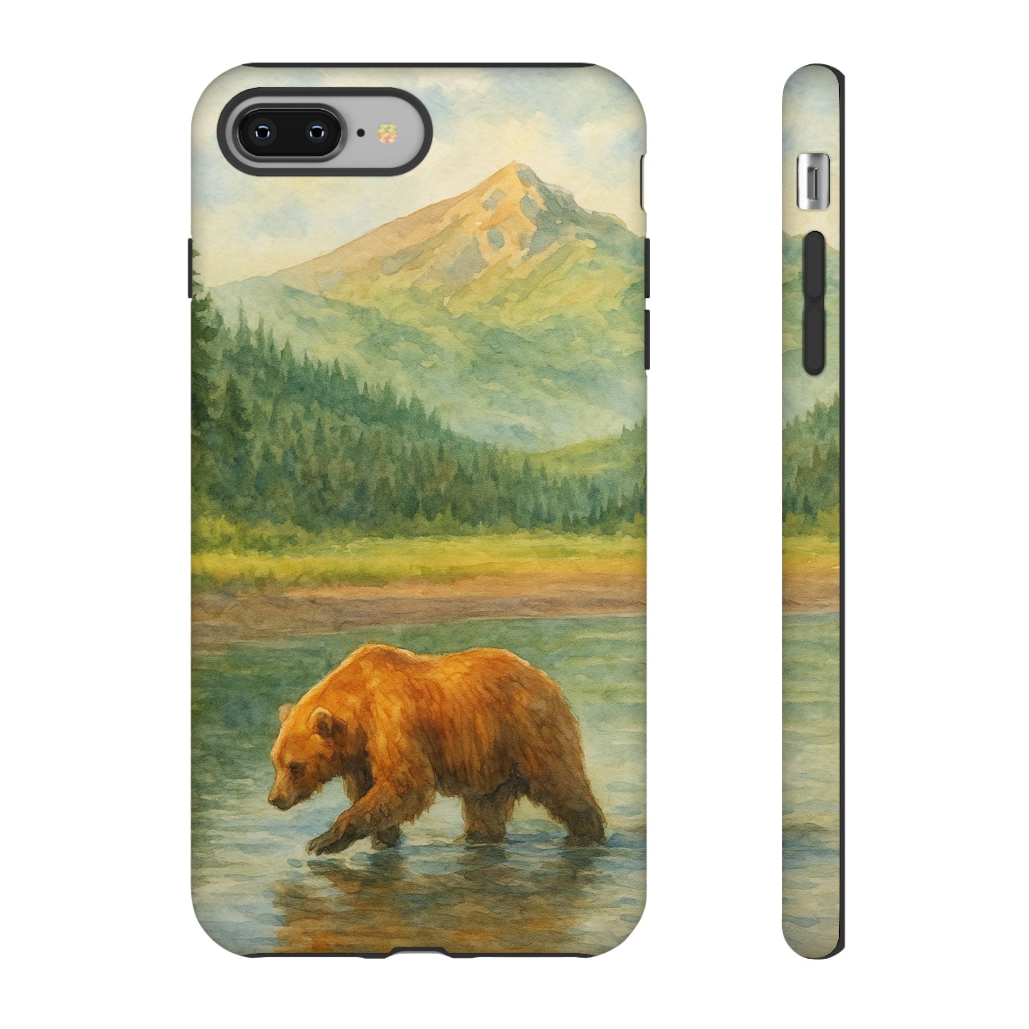 Scenic Bear Phone Case with, Tough & Protective Shell, Nature Lover Gift, Wildlife Art, Outdoor Adventure Accessory