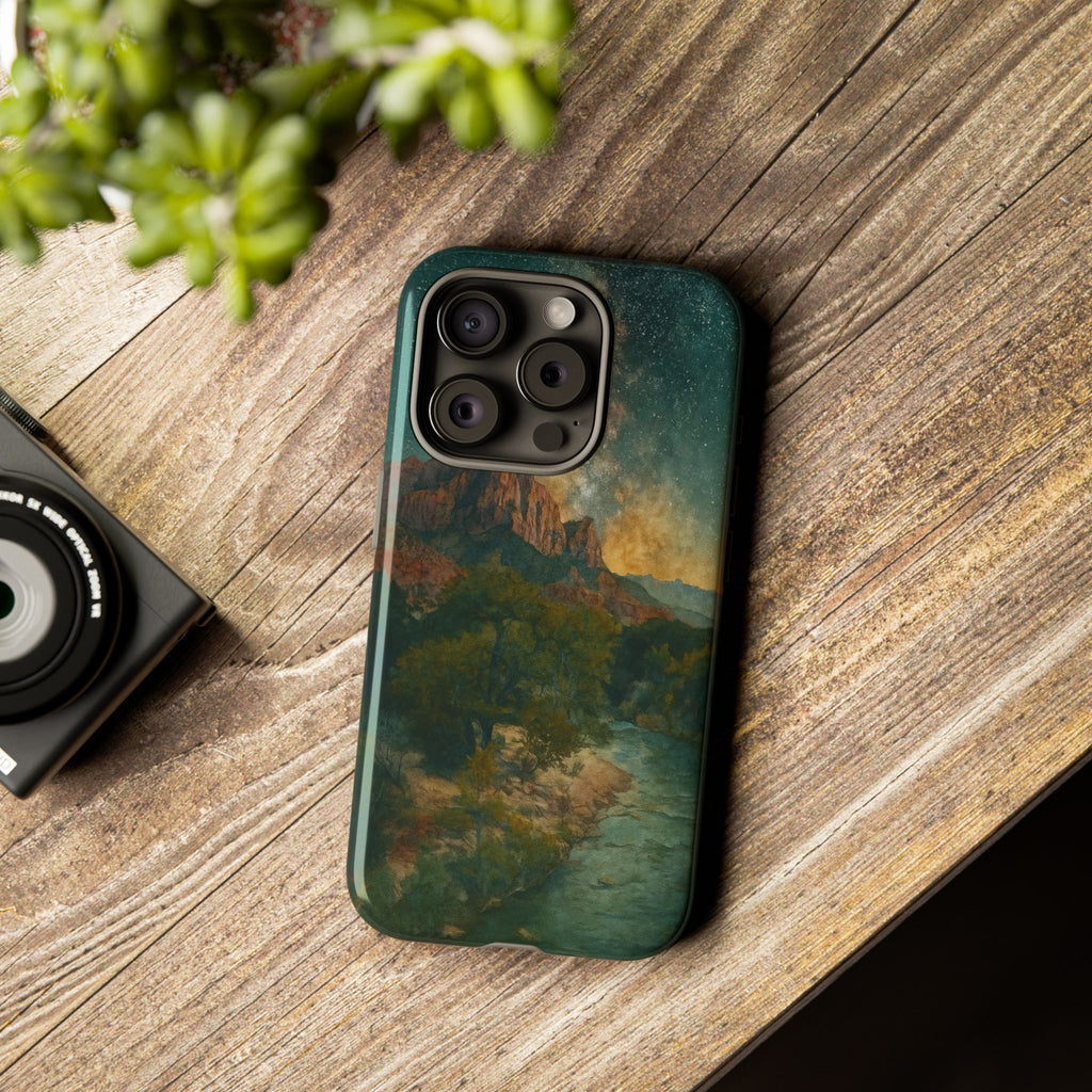 Zion National Park Milky Way Stars Phone Case - Perfect Gift for Nature Lovers and Park Enthusiasts