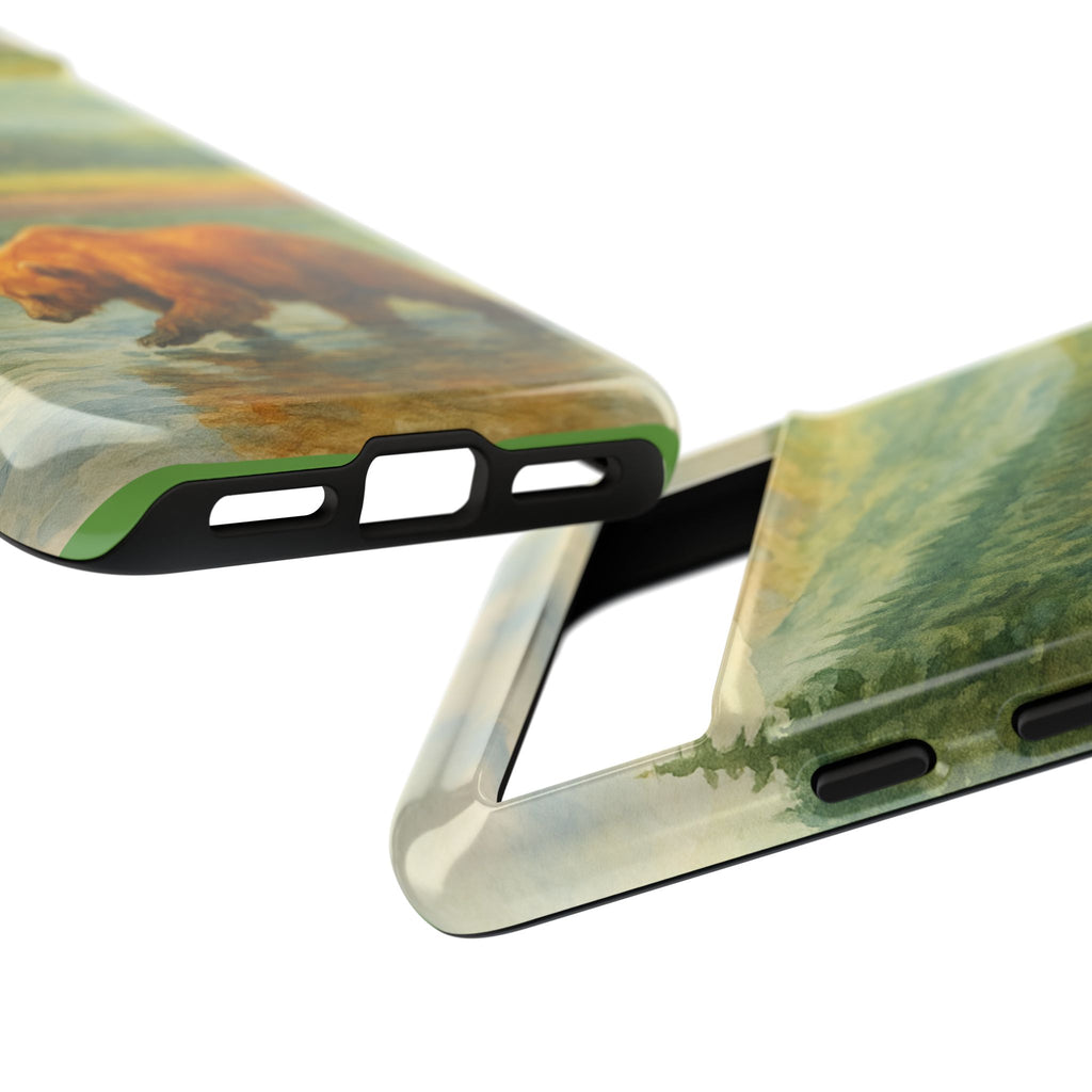 Scenic Bear Phone Case with, Tough & Protective Shell, Nature Lover Gift, Wildlife Art, Outdoor Adventure Accessory