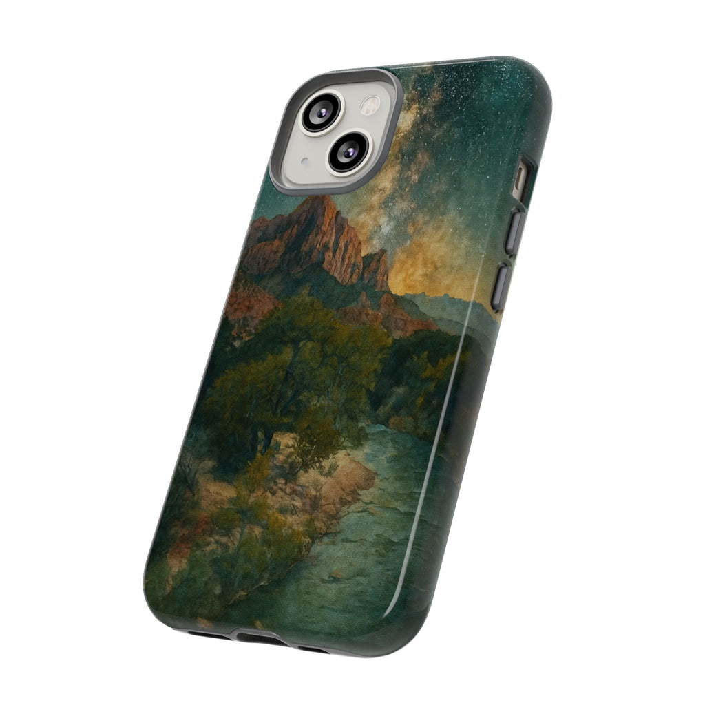 Zion National Park Milky Way Stars Phone Case - Perfect Gift for Nature Lovers and Park Enthusiasts